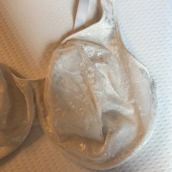 40DDD Unlined White Lace Bra - Picture 2 of 6